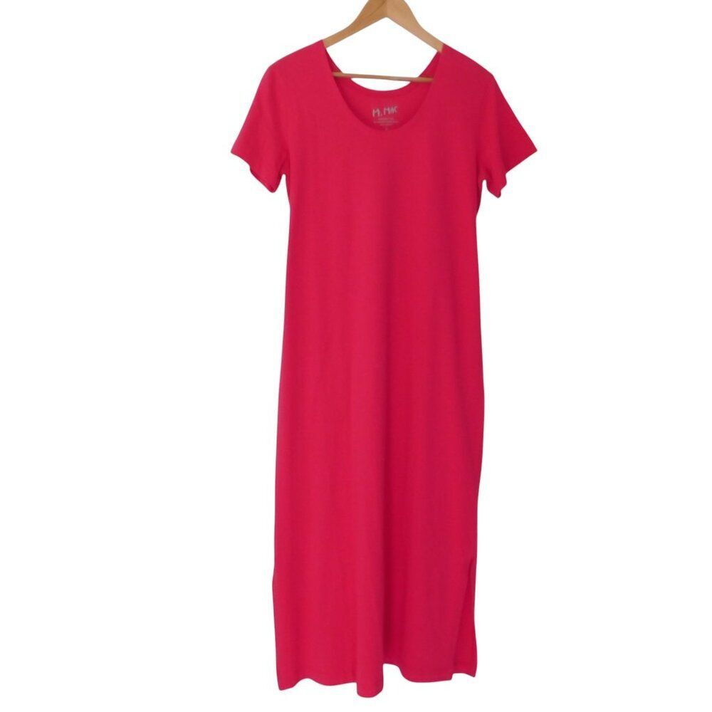 NEW M‎ Mac Maxi Long Dress T Shirt Slit Scoop Neck Size Small PInk  Brand new.